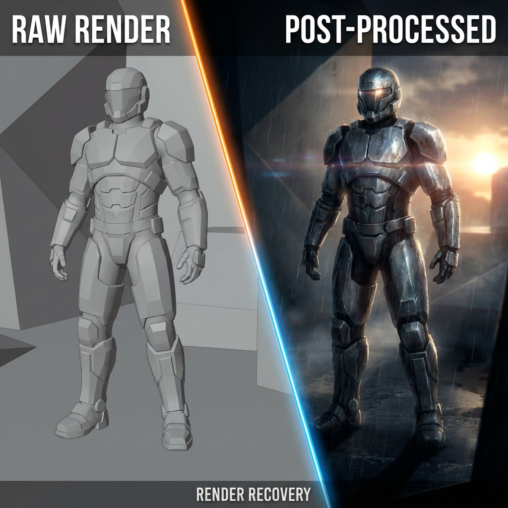 Render Recovery in Photoshop: Fix Lighting, Pose, Materials, and Composition Without Re-Rendering